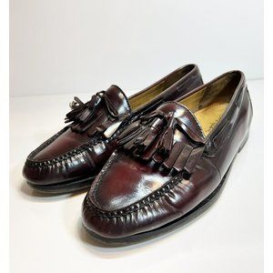 Cole Haan Men’s Burgundy Leather Tassel Loafers, Size 10.5D.